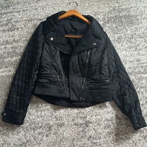White House Black Market Black Quilted Jacket
